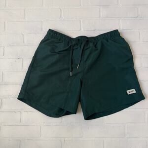 Bather Men's Dark Green Drawstring Mesh Lined Swim Shorts sz M
